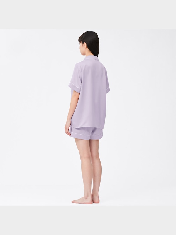 サテンパジャマ(半袖&ショートパンツ)OSA+EC