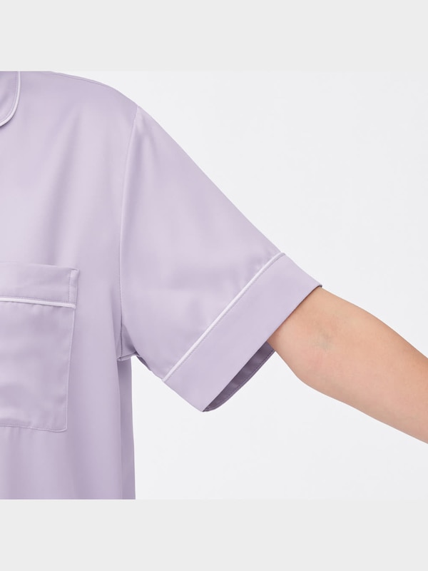 サテンパジャマ(半袖&ショートパンツ)OSA+EC