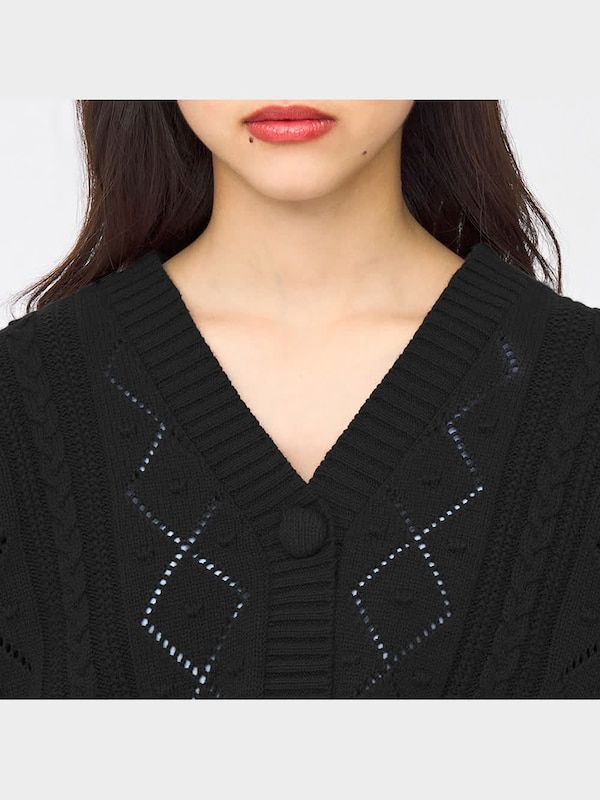 レーシークロップドカーディガン(長袖)YG+X