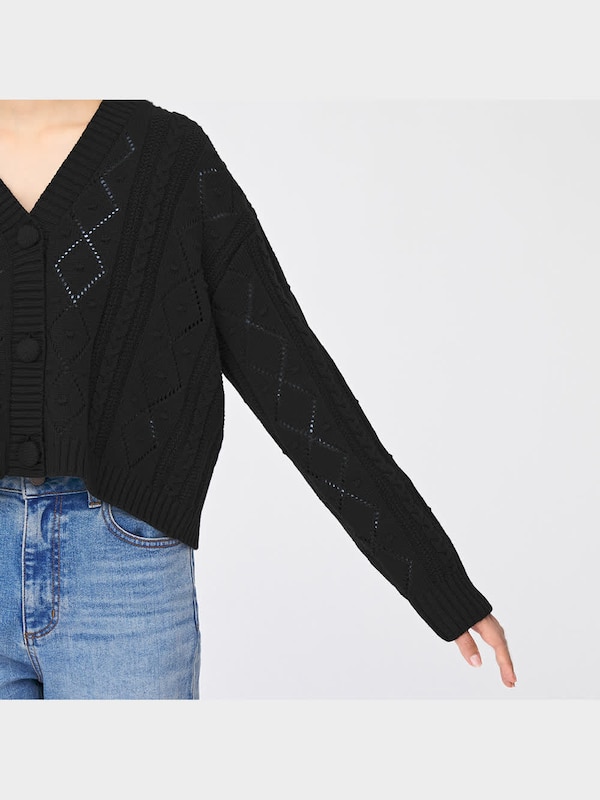 レーシークロップドカーディガン(長袖)YG+X