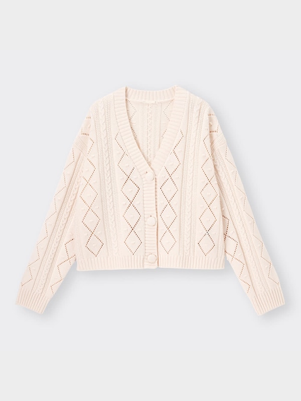 レーシークロップドカーディガン(長袖)YG+X