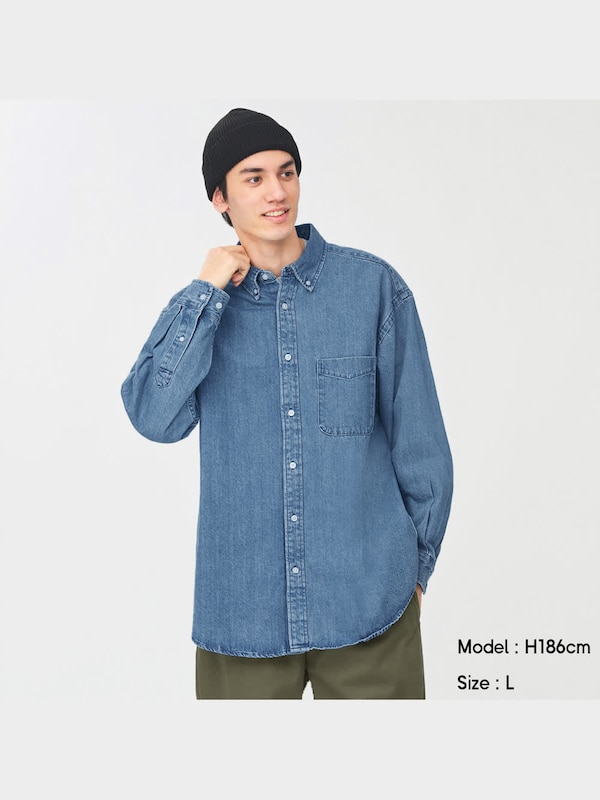 デニムオーバーサイズシャツ(長袖)NT+E