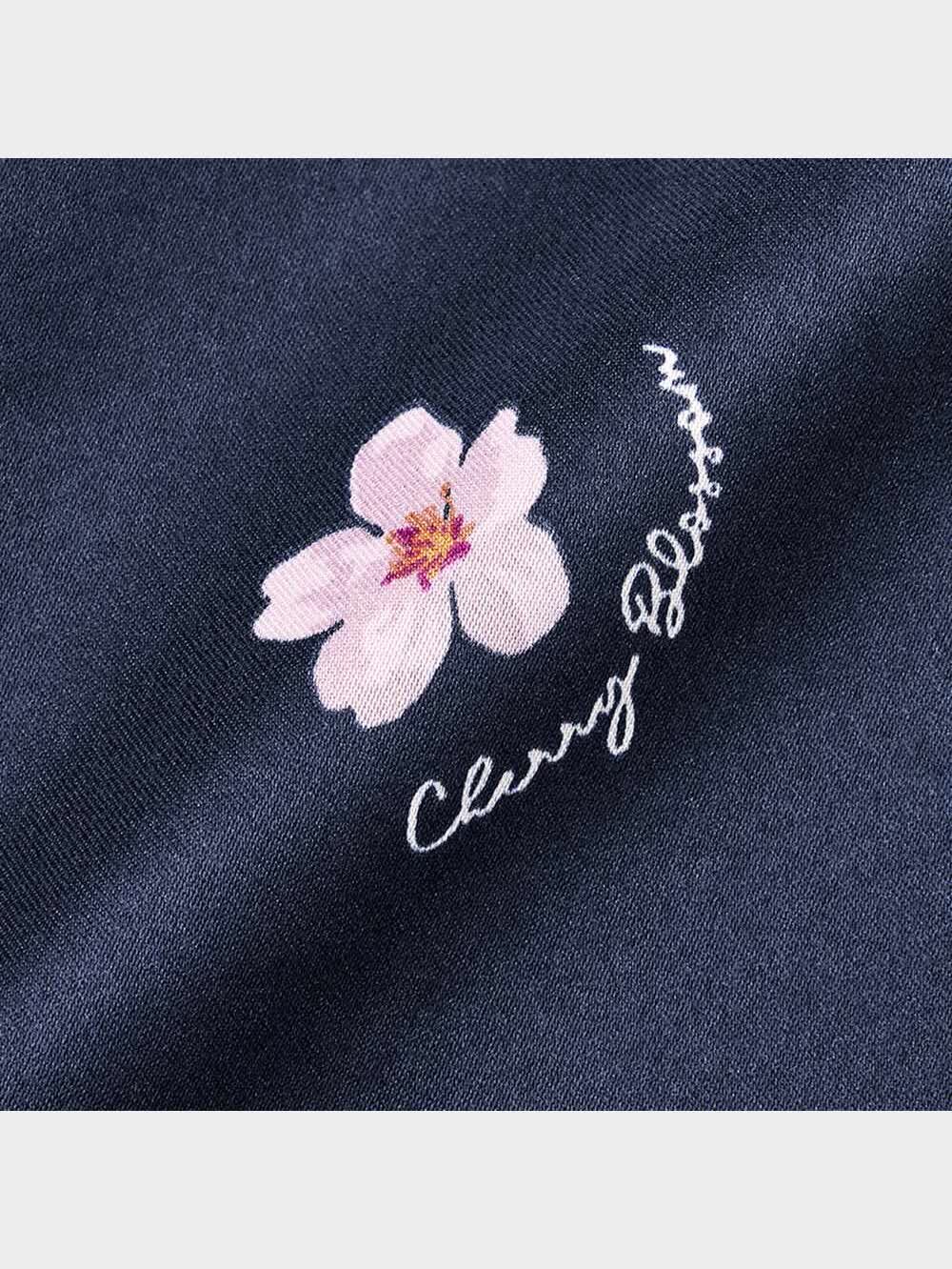 GU公式 | サテンパジャマ(長袖&ロングパンツ)(サクラ)