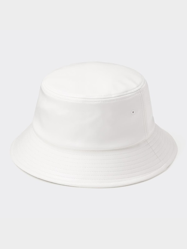 UVカットレザータッチバケットハット+E