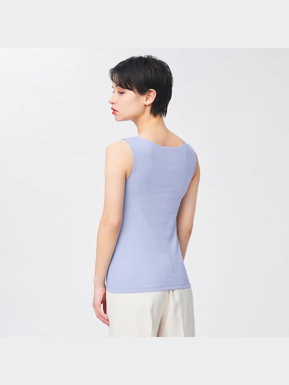 【3年着られる】ハイブランドと同工場で安心の品質 耐水圧30,000ml GU公式 | ブラフィールボートネックT(ノースリーブ)