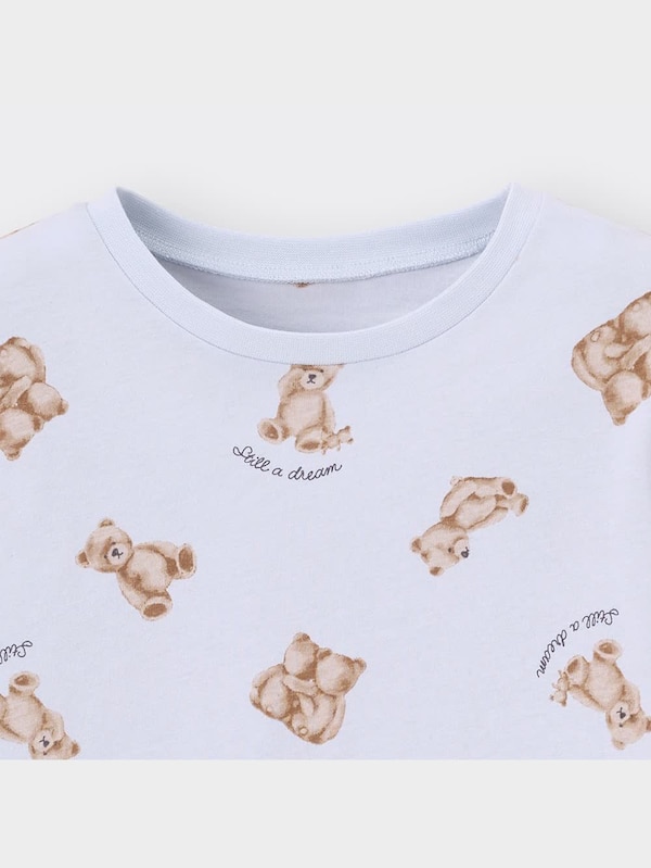 GIRLSラウンジセット(半袖&ショートパンツ)(テディベア)