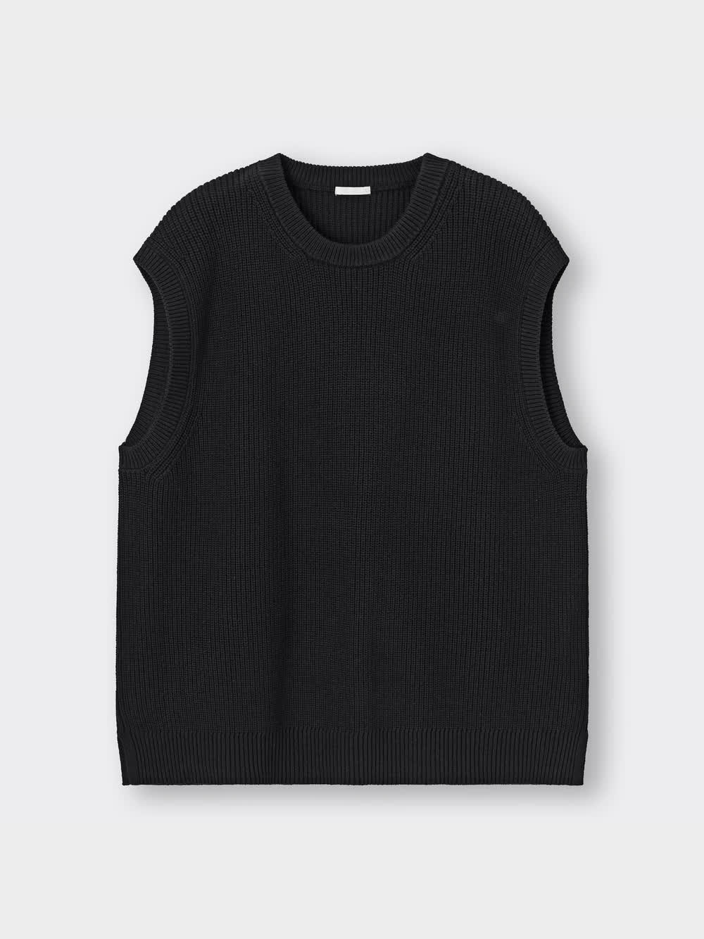 じんじく ウォッシャブルリラックスフィットニットベスト（メンズ）の着用