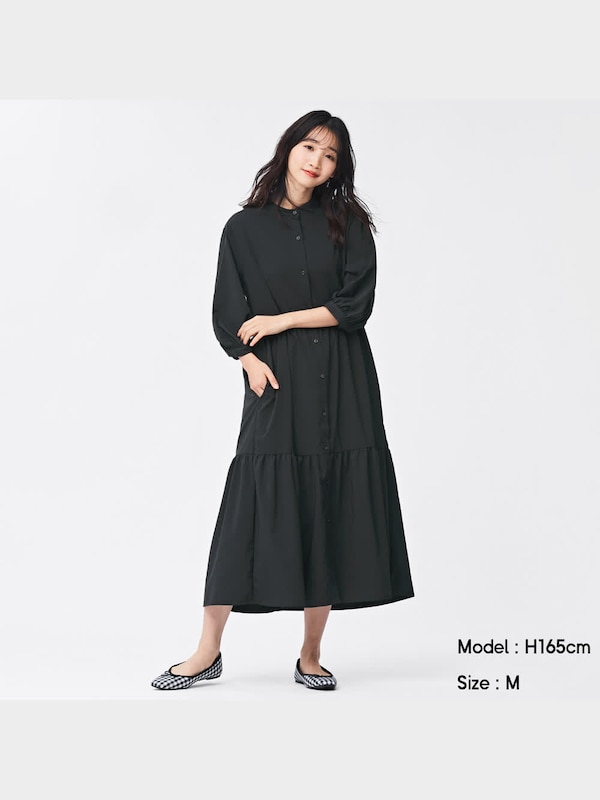 ティアードシャツワンピース(7分袖)OSA+EC