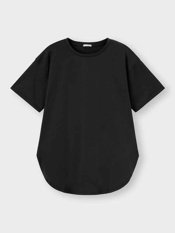 マーセライズドラウンドヘムチュニックT(5分袖)