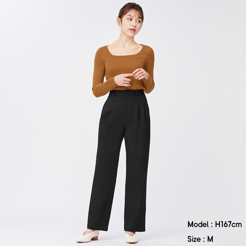 （GU）タックストレートパンツOSC+ECのサムネイル