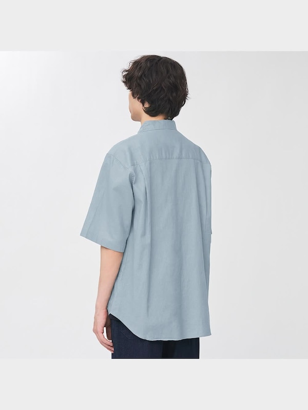 リネンブレンドリラックスフィットシャツ(5分袖)OSB+EC