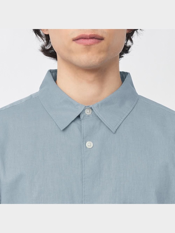 リネンブレンドリラックスフィットシャツ(5分袖)OSB+EC