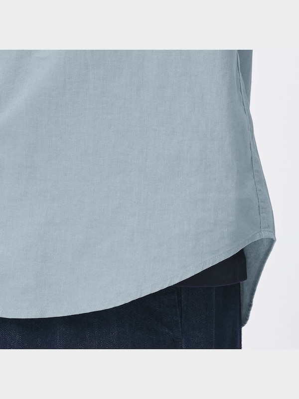 リネンブレンドリラックスフィットシャツ(5分袖)OSB+EC