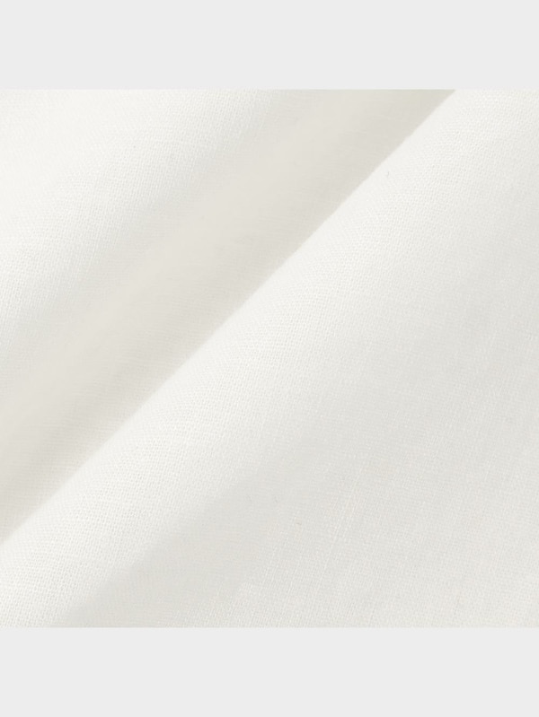 リネンブレンドリラックスフィットバンドカラーシャツ5分袖OSB+EC