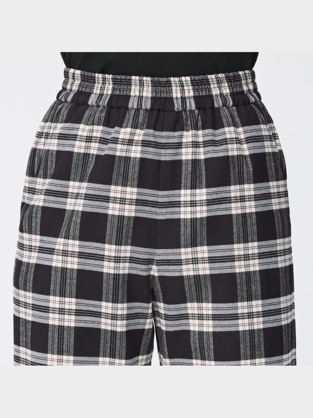 GU公式 | チェックイージーワイドパンツOSQ+X