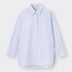 ストライプオックスフォードオーバーサイズシャツ(長袖)NT+E-BLUE