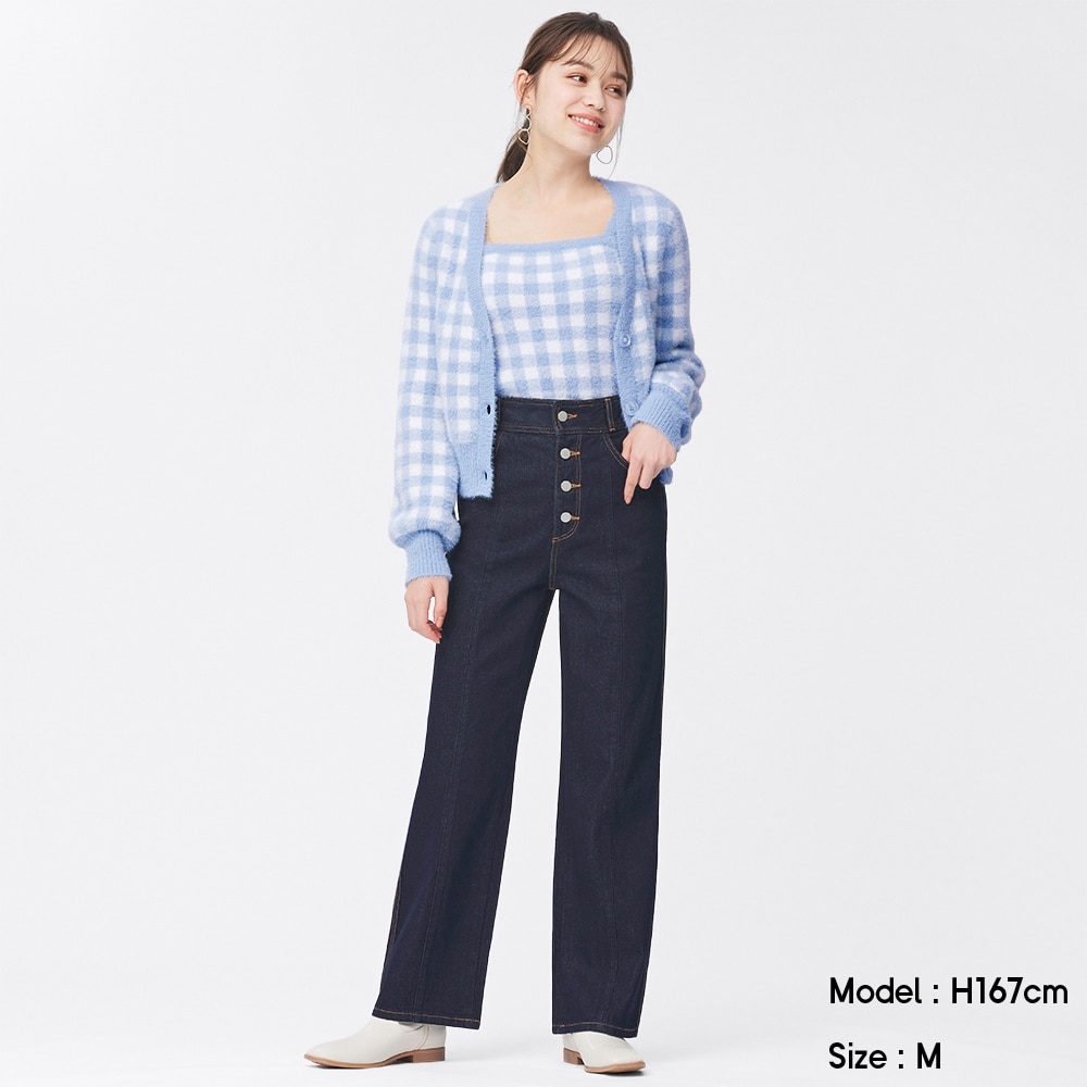 （GU）フロントボタンストレートジーンズQのサムネイル