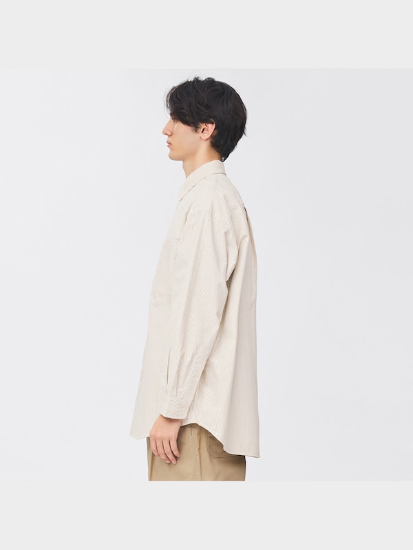 オックスフォードオーバーサイズシャツ(ストライプ)NT+X