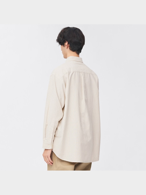 オックスフォードオーバーサイズシャツ(ストライプ)NT+X