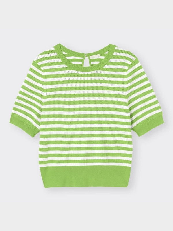 レーシーボーダーセーター(半袖)YG+X