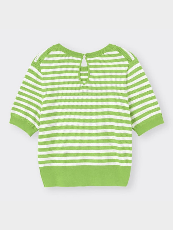 レーシーボーダーセーター(半袖)YG+X