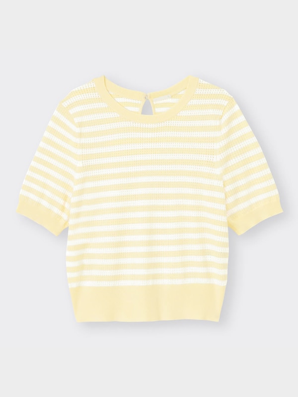 レーシーボーダーセーター(半袖)YG+X