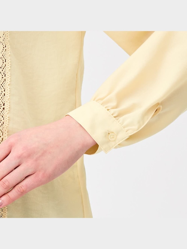 レースコンビネーションブラウス(長袖)