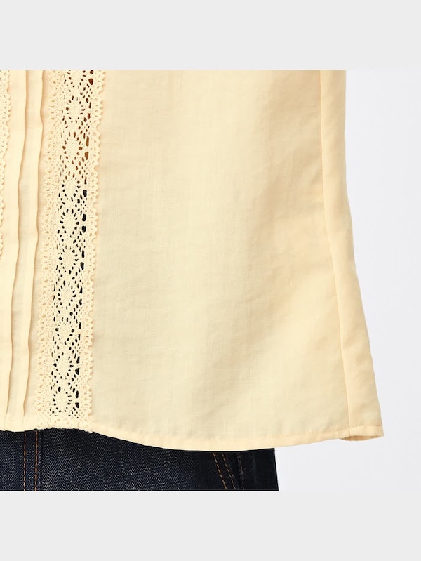 レースコンビネーションブラウス(長袖)