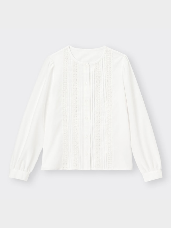 レースコンビネーションブラウス(長袖)