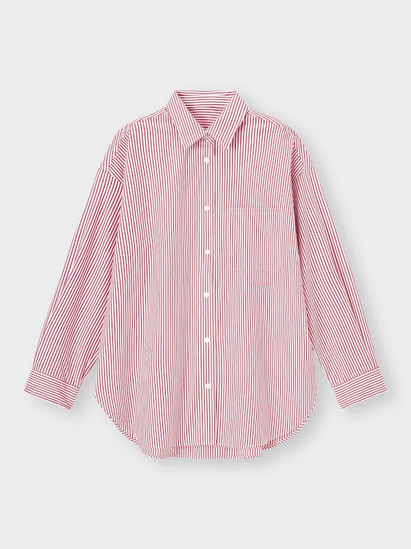 ストライプオーバーサイズシャツ(長袖)