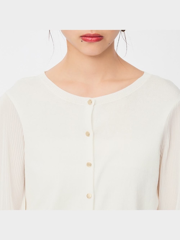 プリーツスリーブカーディガン(7分袖)Z