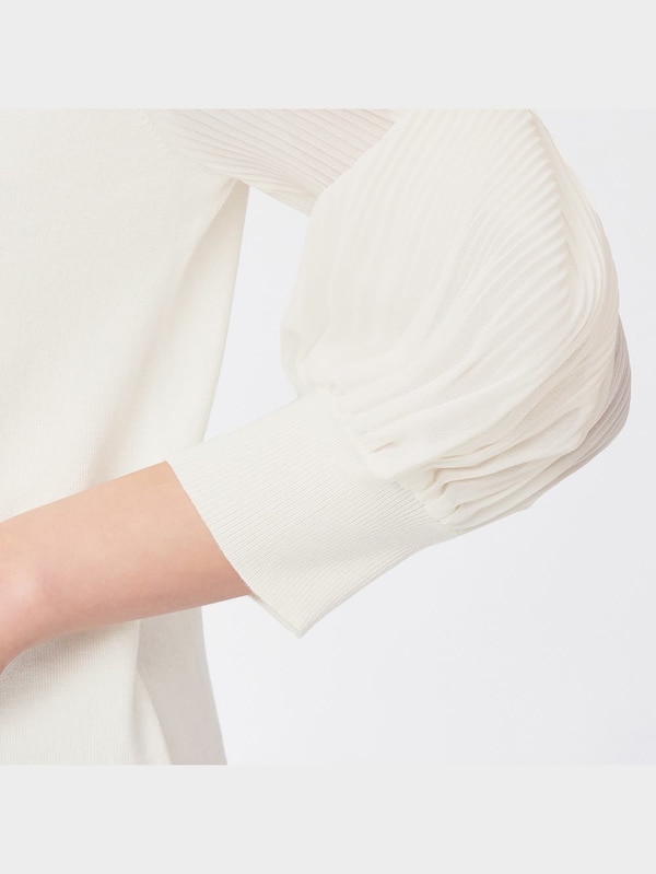 プリーツスリーブカーディガン(7分袖)Z