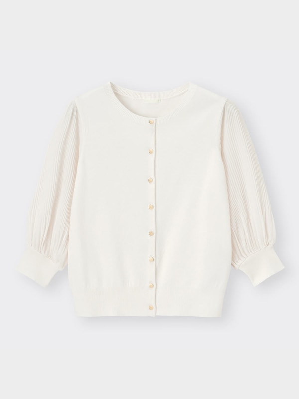 プリーツスリーブカーディガン(7分袖)Z