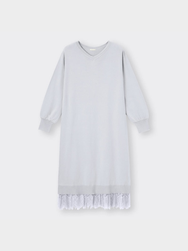 レースヘムニットワンピース(長袖)Z+E