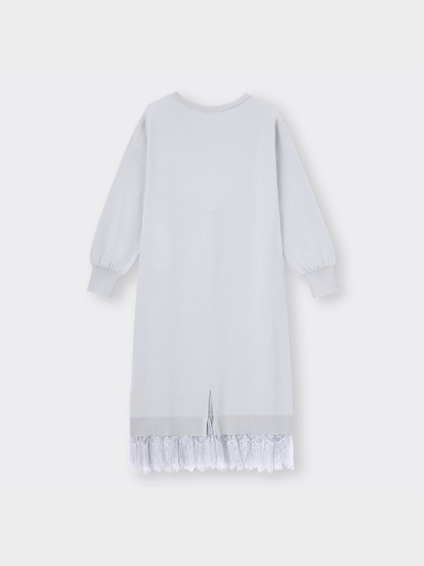 レースヘムニットワンピース(長袖)Z+E