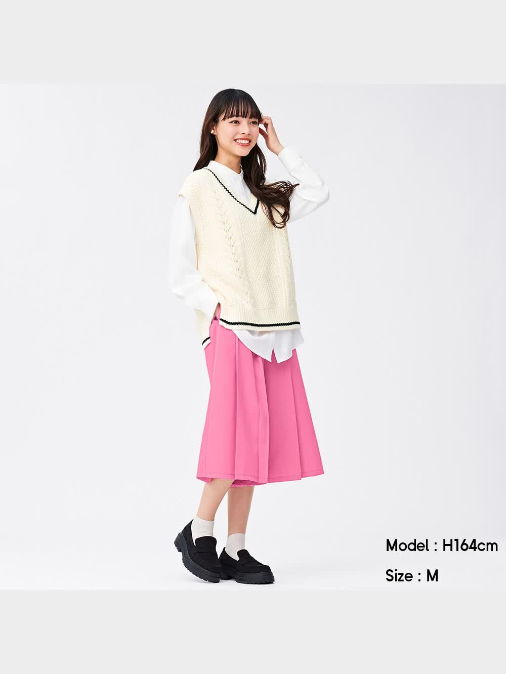 GUガウチョパンツ二点セット　sizeS GU公式 | ツータックガウチョパンツOSB+EC