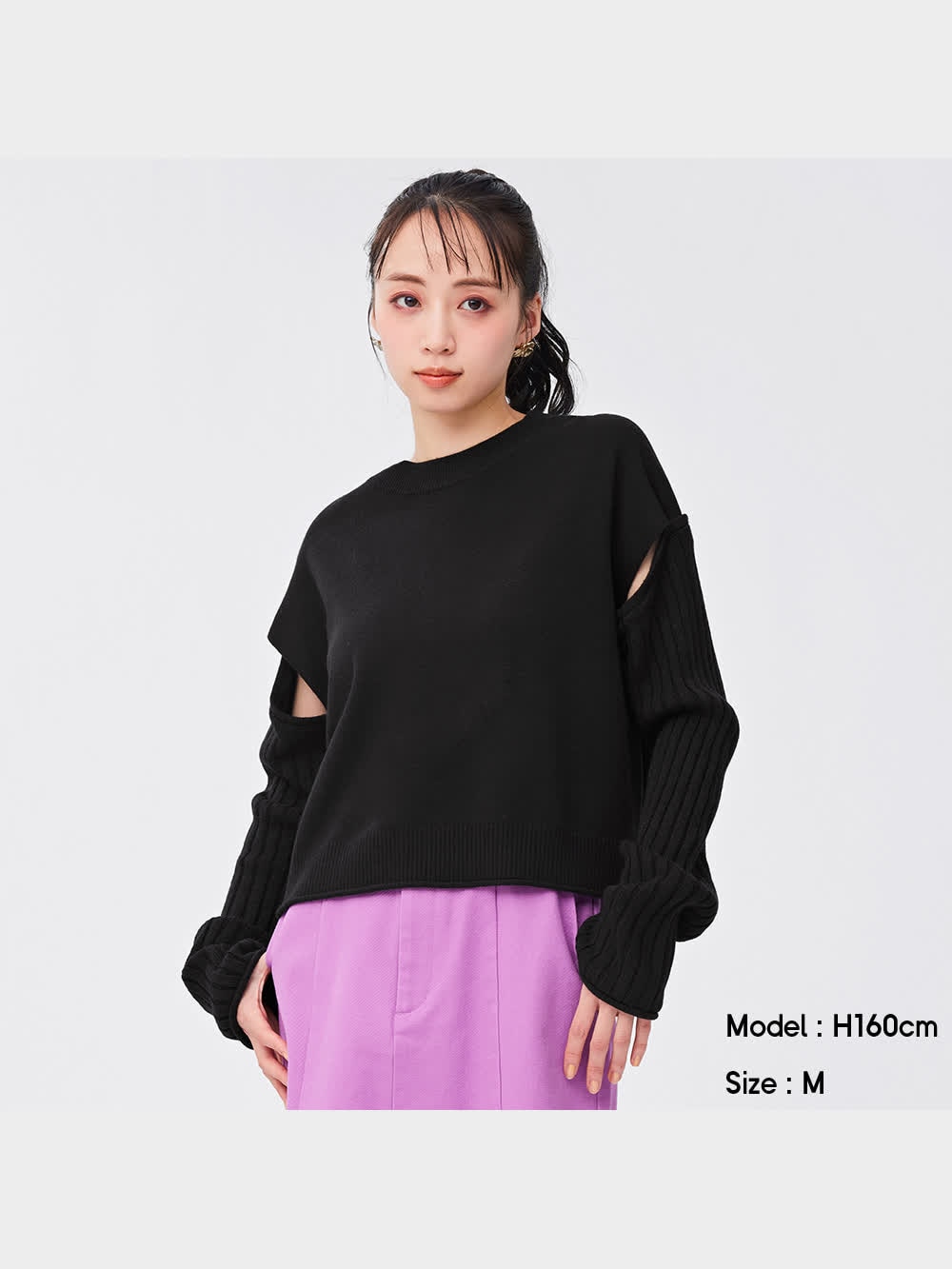 ゆうまあ GU公式 | カットアウトセーター(長袖)NTQ+E