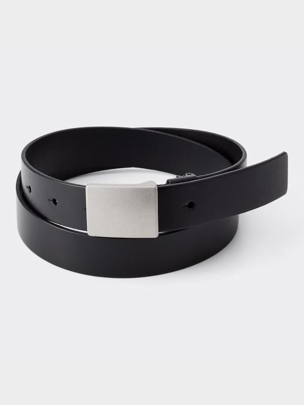 ベジタブルタンドレザースクエアバックルベルト(アジャスタブル)