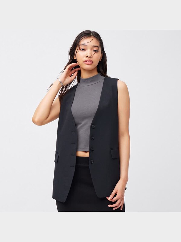 ブラフィールクロップドハイネックT(ノースリーブ)+X