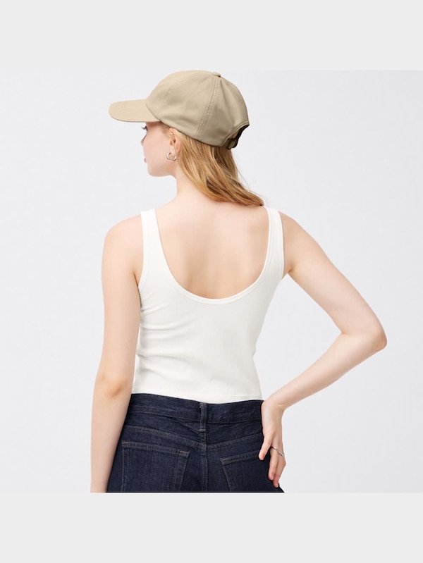 ブラフィールクロップドバックオープンタンクトップ