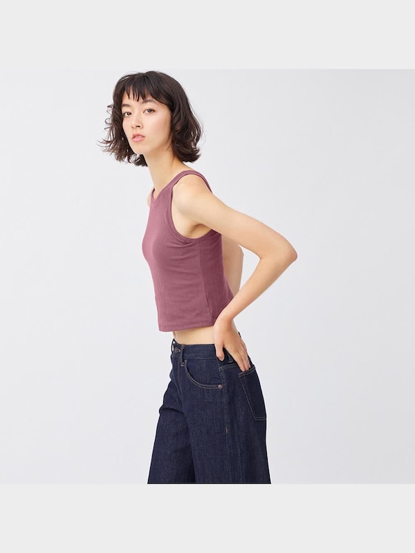 ブラフィールクロップドアメリカンスリーブタンクトップ