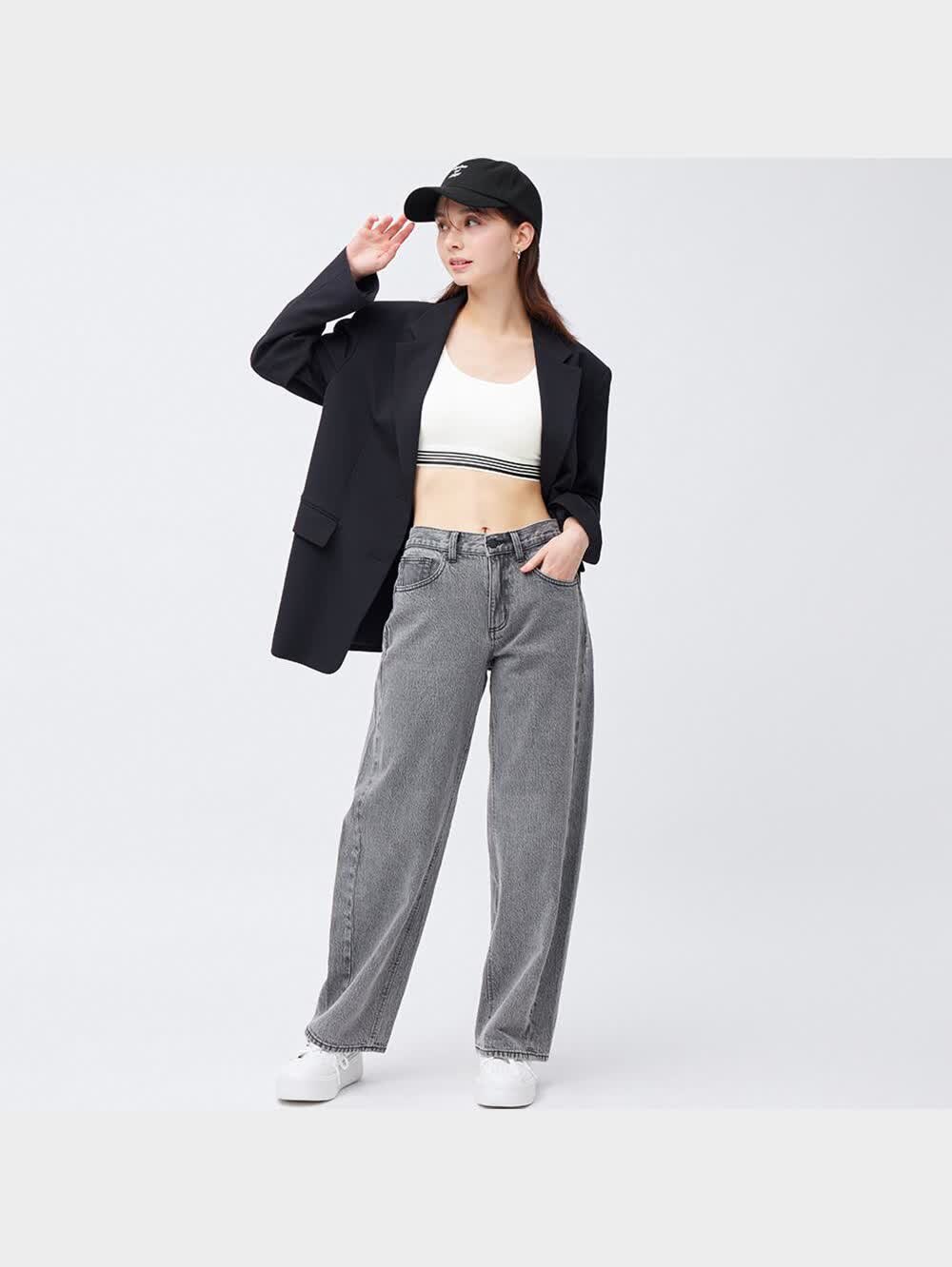 GU公式 | ブラフィールクロップドタンクトップ(ライン)