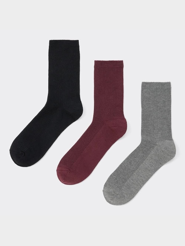 リブクルーソックス3P(カラー)