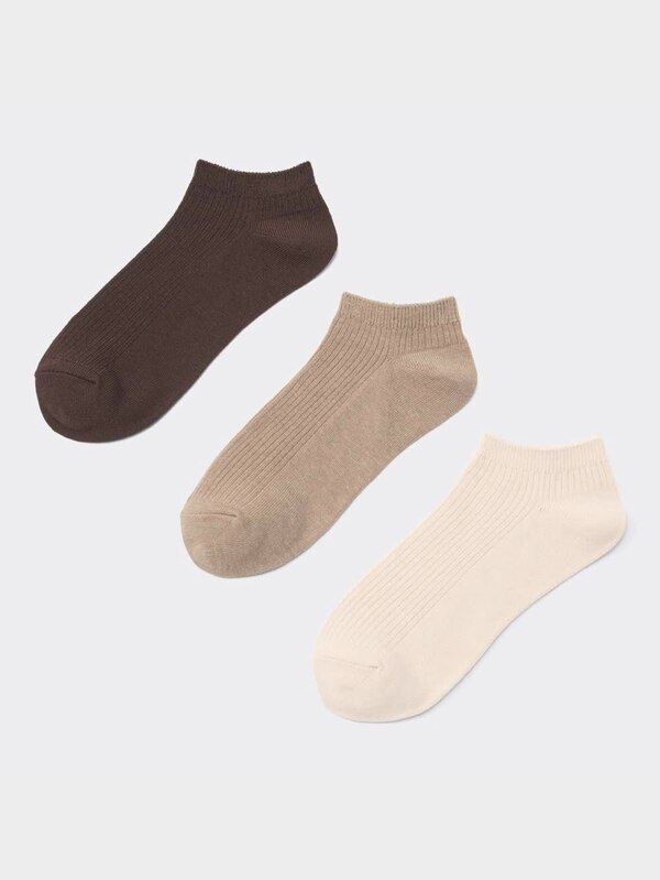 リブショートソックス3P(カラー)