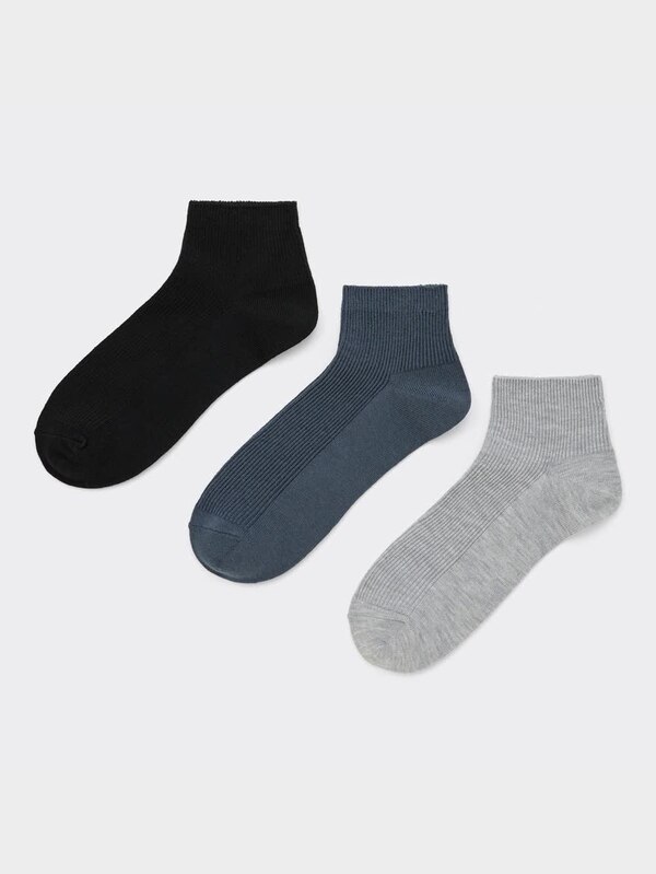 リブアンクルソックス3P(カラー)