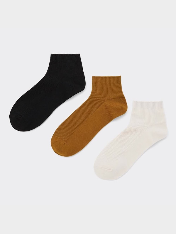 リブアンクルソックス3P(カラー)