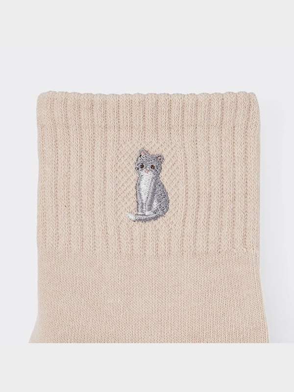 アンクルソックス(刺繍)