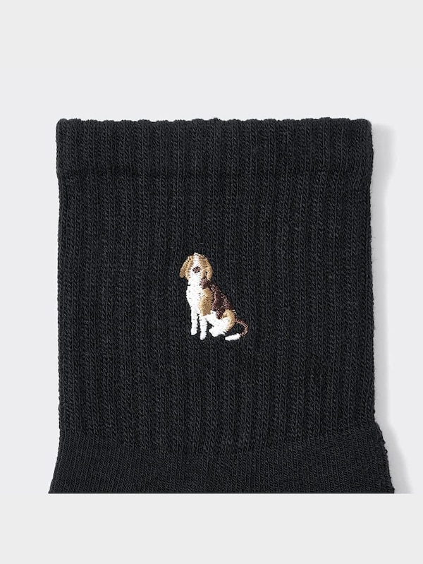 スタイルヒートアンクルソックス(刺繍)