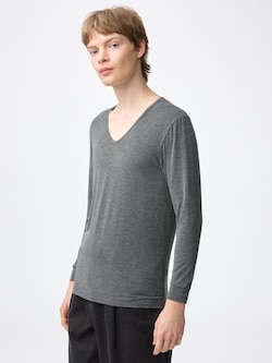 スタイルヒートVネックT(9分袖)