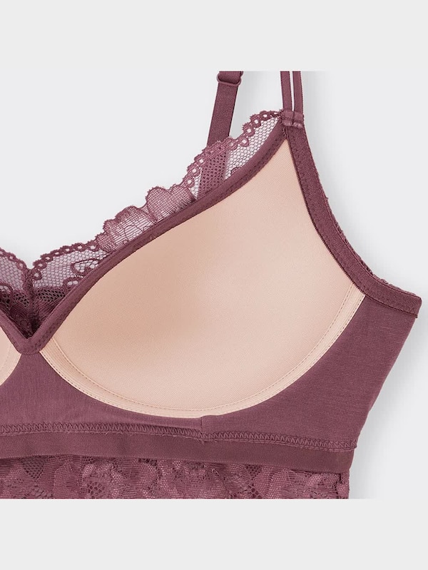 ナチュラルサポートブラ(ノンワイヤー)(レース)